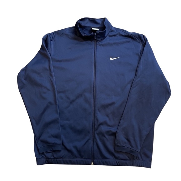 Nike Golf Therma Fit full zip navy blue mens jacket. Size XL with elastic hem.